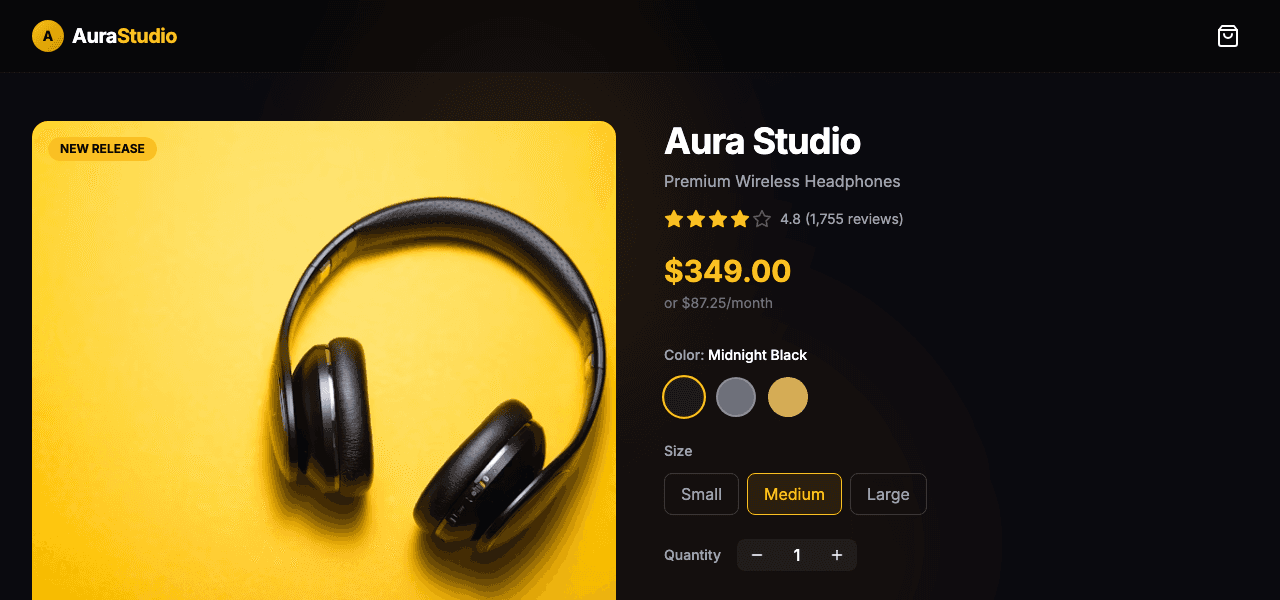 Premium E-commerce Product Page